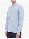 Small Fox Head Patch Classic Long Slevee Shirt Light Blue - MAISON KITSUNE - BALAAN 4