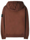 Men Wappen Cotton Fleece Hooded Zip Up Brown - STONE ISLAND - BALAAN 3