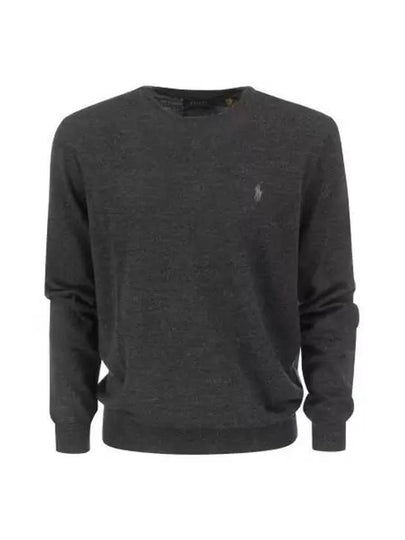 Logo Crew Neck Wool Knit Top Navy - POLO RALPH LAUREN - BALAAN 2