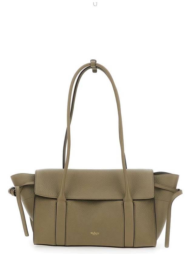 Bayswater Small Tote Bag Linen Green - MULBERRY - BALAAN 2