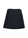 TAILORED MINI WRAP SKIRT_BLACK NAVY - UNMUTE - BALAAN 8