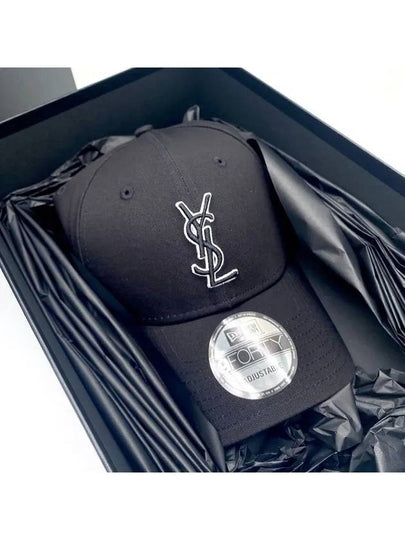 Cassandre Canvas Ball Cap Black - SAINT LAURENT - BALAAN 2