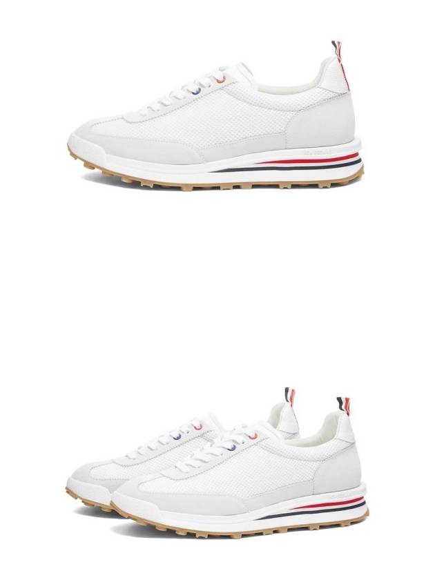 Fine Kid Suede Tech Runner White - THOM BROWNE - BALAAN 5