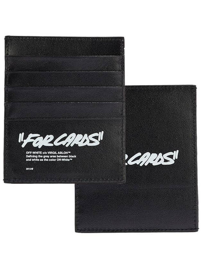 Logo Printing Card Wallet Black - OFF WHITE - BALAAN 2