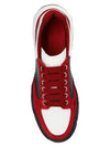 Color Block Leather Low Top Sneakers Red Black - ALEXANDER MCQUEEN - BALAAN 2