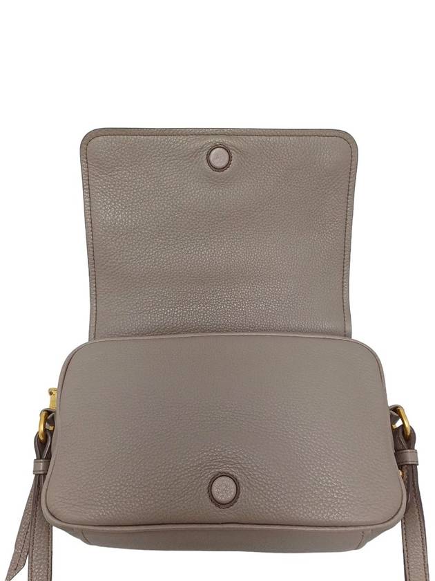 Women s 1BD163 Gray Vitello Phoenix Gold Logo Cross Bag - PRADA - BALAAN 9