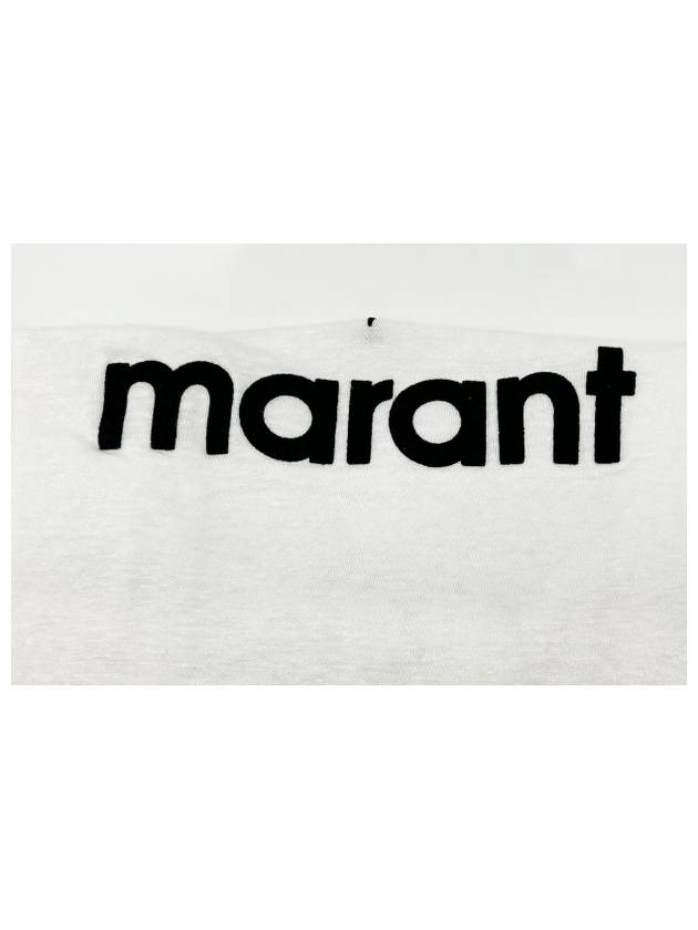 Koldi Logo Linen Short Sleeve T-Shirt White - ISABEL MARANT ETOILE - BALAAN 8