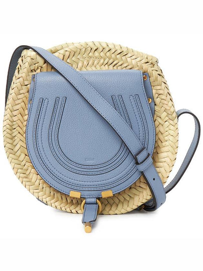 Marcie Raffia Leather Cross Bag Blue - CHLOE - BALAAN 2