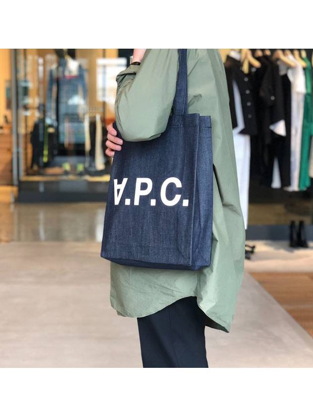 Laure logo denim tote bag blue - A.P.C. - BALAAN 7