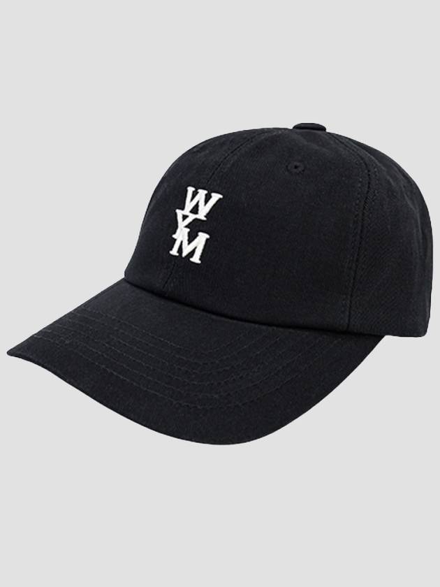 Embroidered Logo Cotton Ball Cap Black - WOOYOUNGMI - BALAAN 3