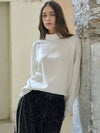 High neck shirring blouse ivory - MITTE - BALAAN 4