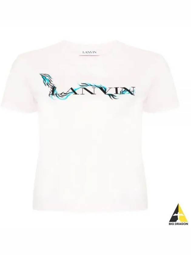 RWTS0030J109 502 Logo Printing Short Sleeve T Shirt - LANVIN - BALAAN 1