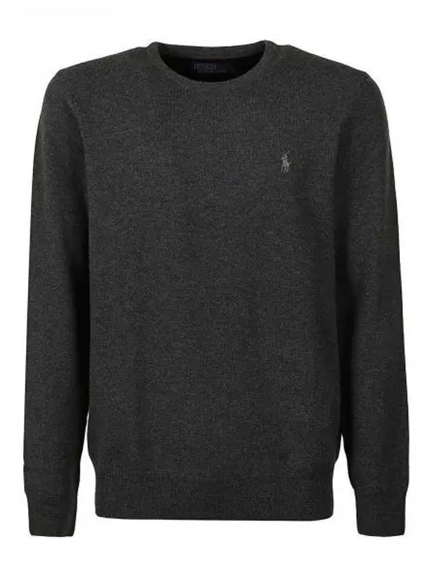 Logo Basic Pullover Knit Top Dark Grey - POLO RALPH LAUREN - BALAAN 2