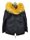 Mr and Mrs Spur OV035 C9133 Yellow Fur Jacket Black MRMRS ITALY - MR & MRS ITALY - BALAAN 4