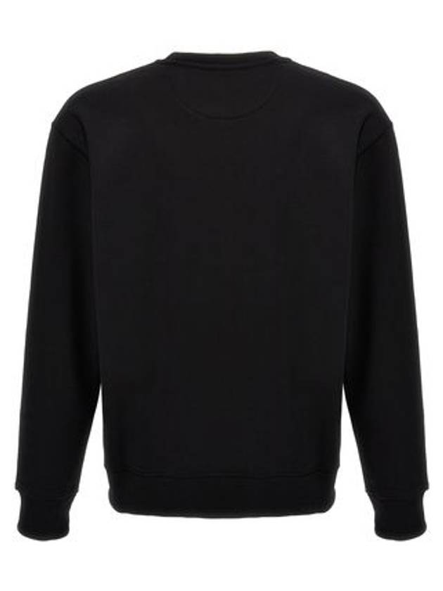 Print Cotton Crewneck Sweatshirt Black - VALENTINO - BALAAN 3