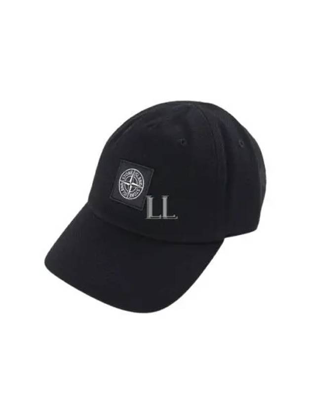 Pique 6 Panel Organic Cotton Ball Cap Black - STONE ISLAND - BALAAN 2