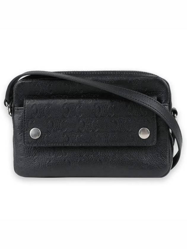 Triomphe Embossed Mini Calfskin Camera Cross Bag Black - CELINE - BALAAN 3