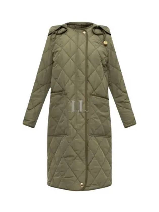 Parkgate Logo Quilted Hooded Padding Khaki - BURBERRY - BALAAN 2