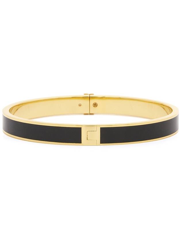 Kira Enamel Bangle Bracelet Black Gold - TORY BURCH - BALAAN 3