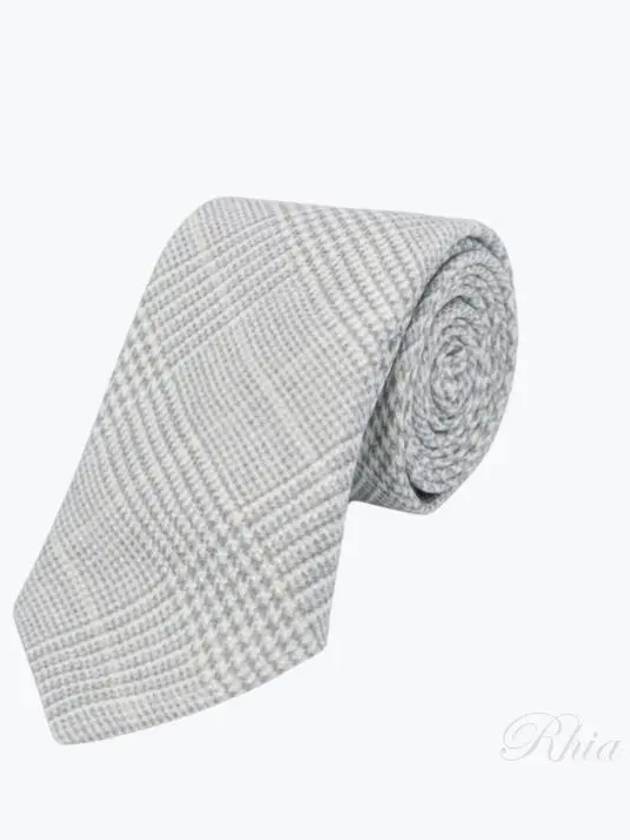 Prince Of Wales Tie White - BRUNELLO CUCINELLI - BALAAN 2