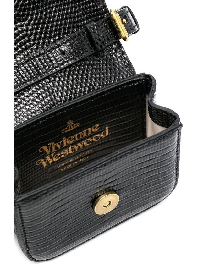 Lizard Leather Mini Bag Black - VIVIENNE WESTWOOD - BALAAN 6