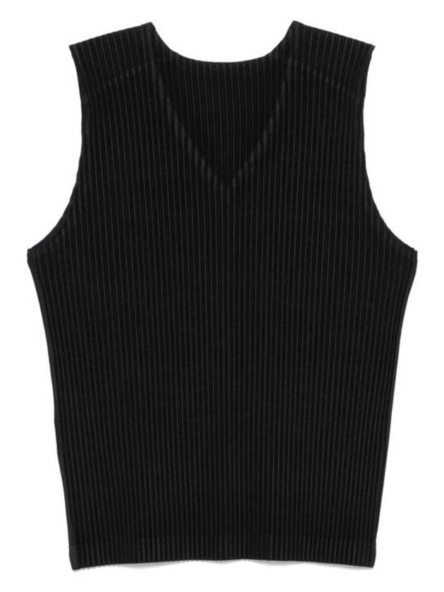 Pleated Knit Vest Black - ISSEY MIYAKE - BALAAN 3