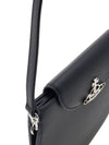 Smooth Half Moon Saddle Leather Shoulder Bag Black - VIVIENNE WESTWOOD - BALAAN 9