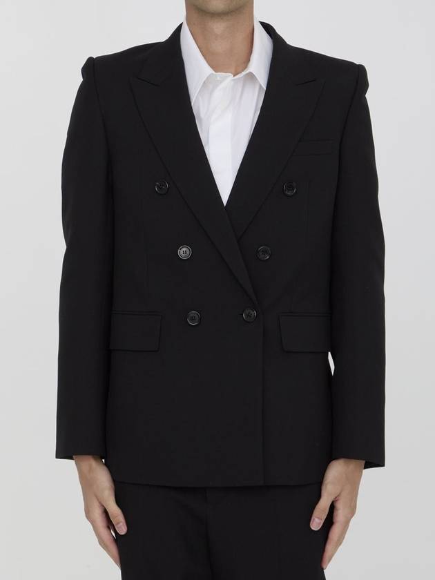 Wool Gabardine Jacket - SAINT LAURENT - BALAAN 1