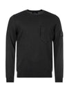 Men's Shadow Project Wappen Pocket Wool Knit Top Black - STONE ISLAND - BALAAN 3