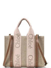 Woody Tote Bag 26 White Light Pink CHC23AS397 L17 26Y - CHLOE - BALAAN 1