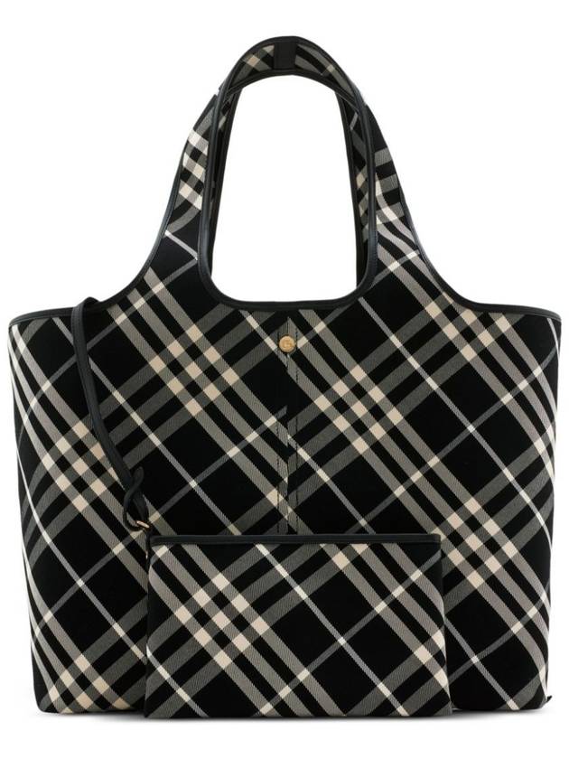 Check Medium Tote Bag Black - BURBERRY - BALAAN 2