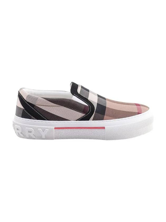 Embossed Logo Checked Slip-on - BURBERRY - BALAAN.