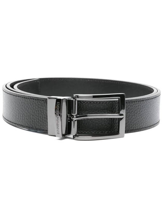 Reversible Leather Belt Black - EMPORIO ARMANI - BALAAN 1