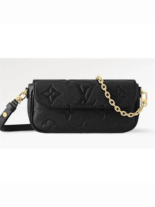 Women's Ivy Monogram Empreinte Chain Shoulder Bag Black - LOUIS VUITTON - BALAAN 2