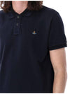 Classic ORB Logo Polo Shirt Navy - VIVIENNE WESTWOOD - BALAAN 4