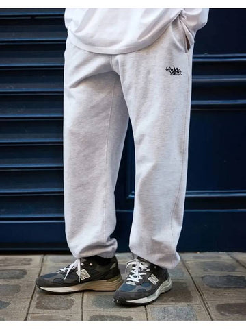 Slam Logo Essential Track Pants Ash Grey - FLUKE - BALAAN 1