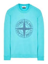 Garment Dying Compass Embroidery Logo Sweatshirt Blue - STONE ISLAND - BALAAN 2