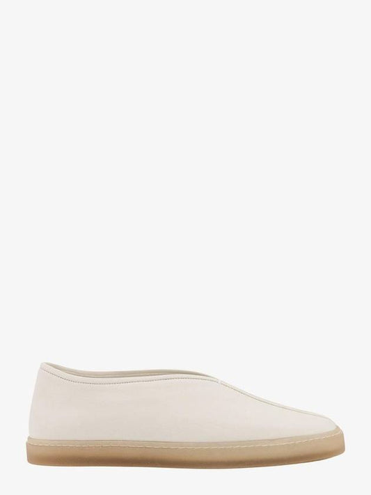 Round Toe Soft Leather Piped Slip-On White - LEMAIRE - BALAAN 1