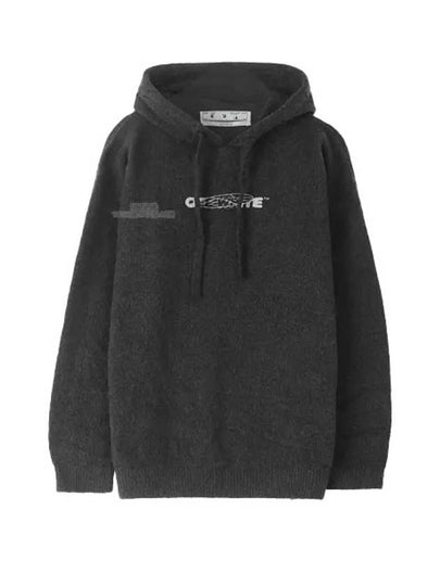 Barrel Worker Knit Hoodie Grey - OFF WHITE - BALAAN 2