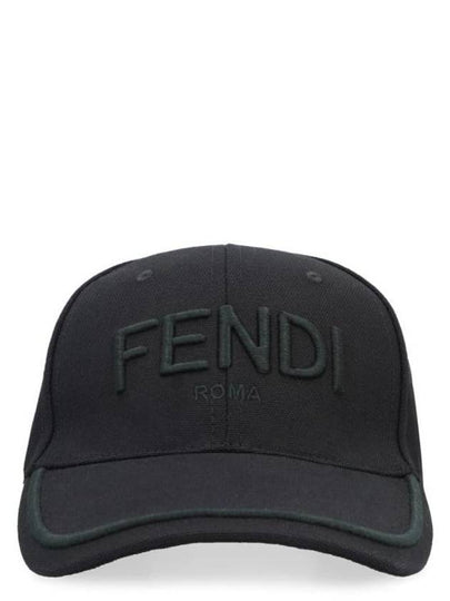 Logo Embroidery Ball Cap Black - FENDI - BALAAN 2