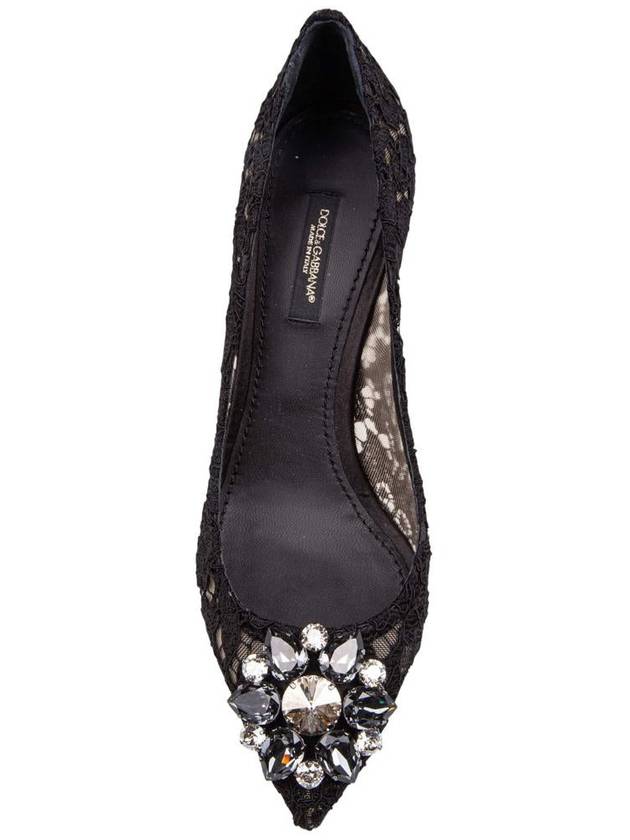 Brooch Lace Rainbow Pumps Heel Black - DOLCE&GABBANA - BALAAN 4