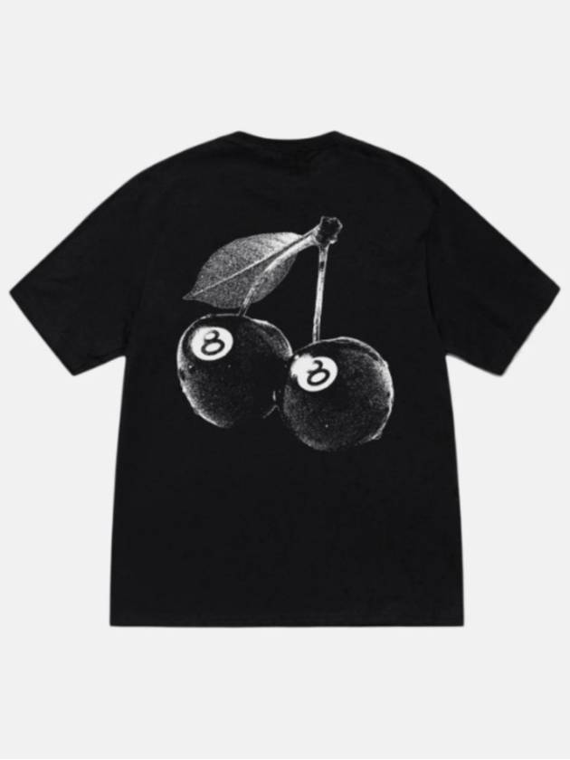 Cherries Short Sleeve T-Shirt Black - STUSSY - BALAAN 3