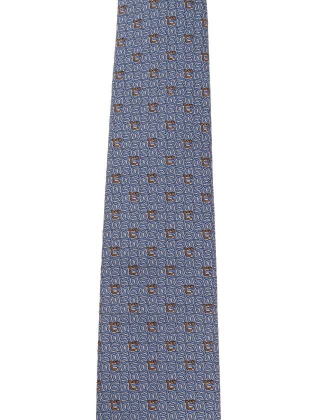 FERRAGAMO Silk Tie, Men's, Blue - SALVATORE FERRAGAMO - BALAAN 3