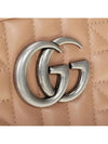 GG Marmont silver small cross bag rose beige - GUCCI - BALAAN.