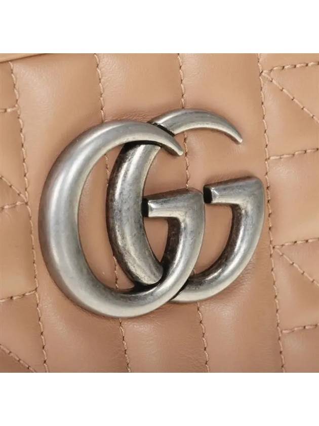 GG Marmont silver small cross bag rose beige - GUCCI - BALAAN.