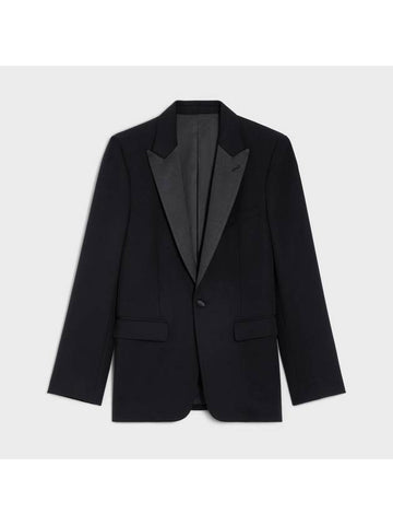 Classic Tux Blazer Wool Jacket Black - CELINE - BALAAN 1