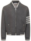 4 Bar Stripe Bomber Jacket Grey - THOM BROWNE - BALAAN 2