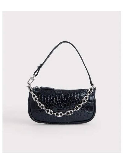 MINI RACHEL CROCO EMBOSSED LEATHER BLACK B1BSFM024WSBBK0CW0 - BY FAR - BALAAN 2