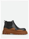 Tire Ankle Chelsea Boots Black Cognac - BOTTEGA VENETA - BALAAN 2