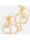 tribal CD logo crystal pearl earrings - DIOR - BALAAN 2